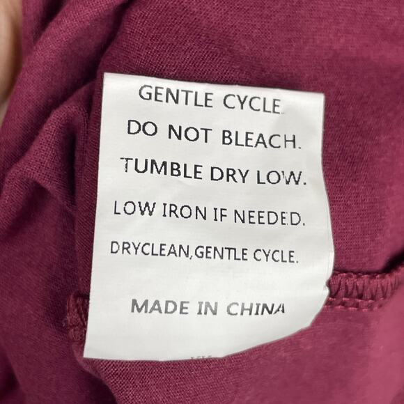 Whimsigoth Festival Top Maroon Size S Keyhole Neckline Gothic Boho Witchy - Picture 4 of 6